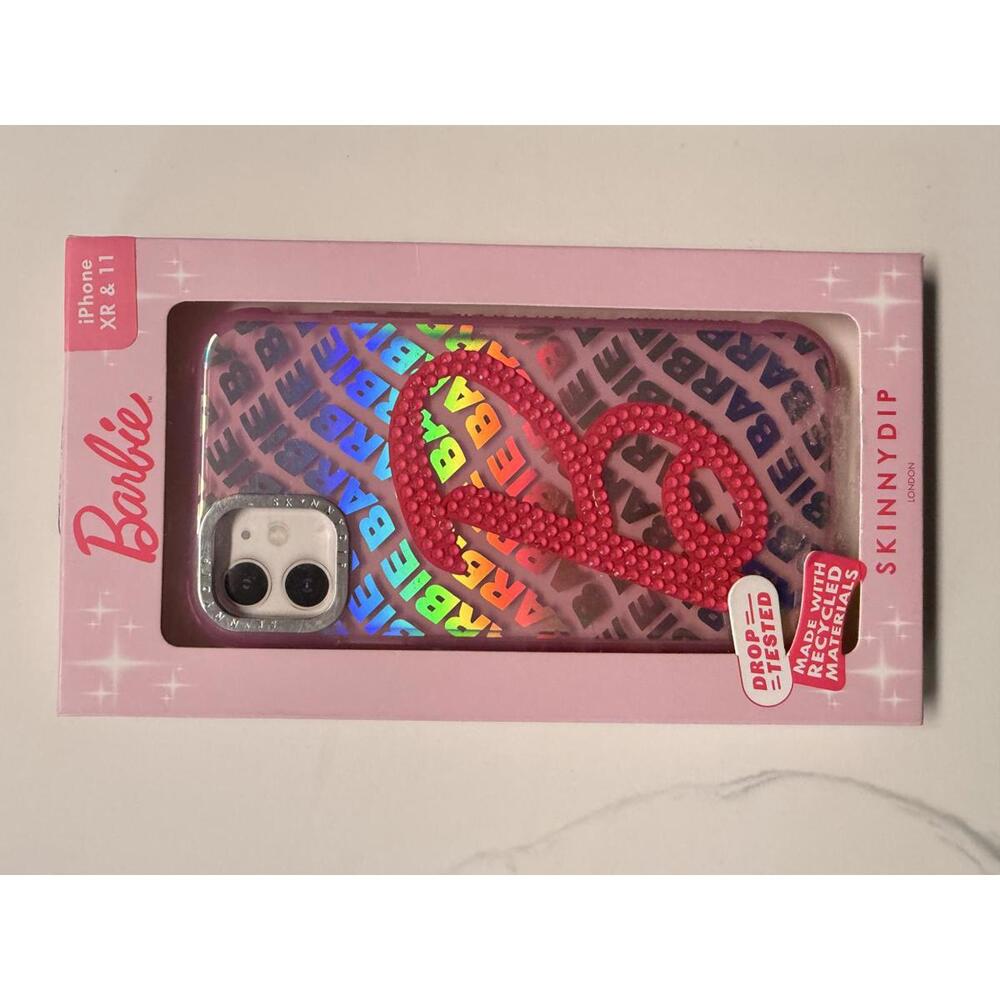 Skinnydip London Barbie Rhinestone B iPhone XR / 11 Case Pink NIB